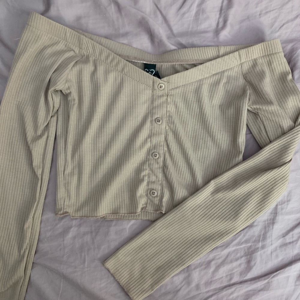 Windsor long sleeve crop top